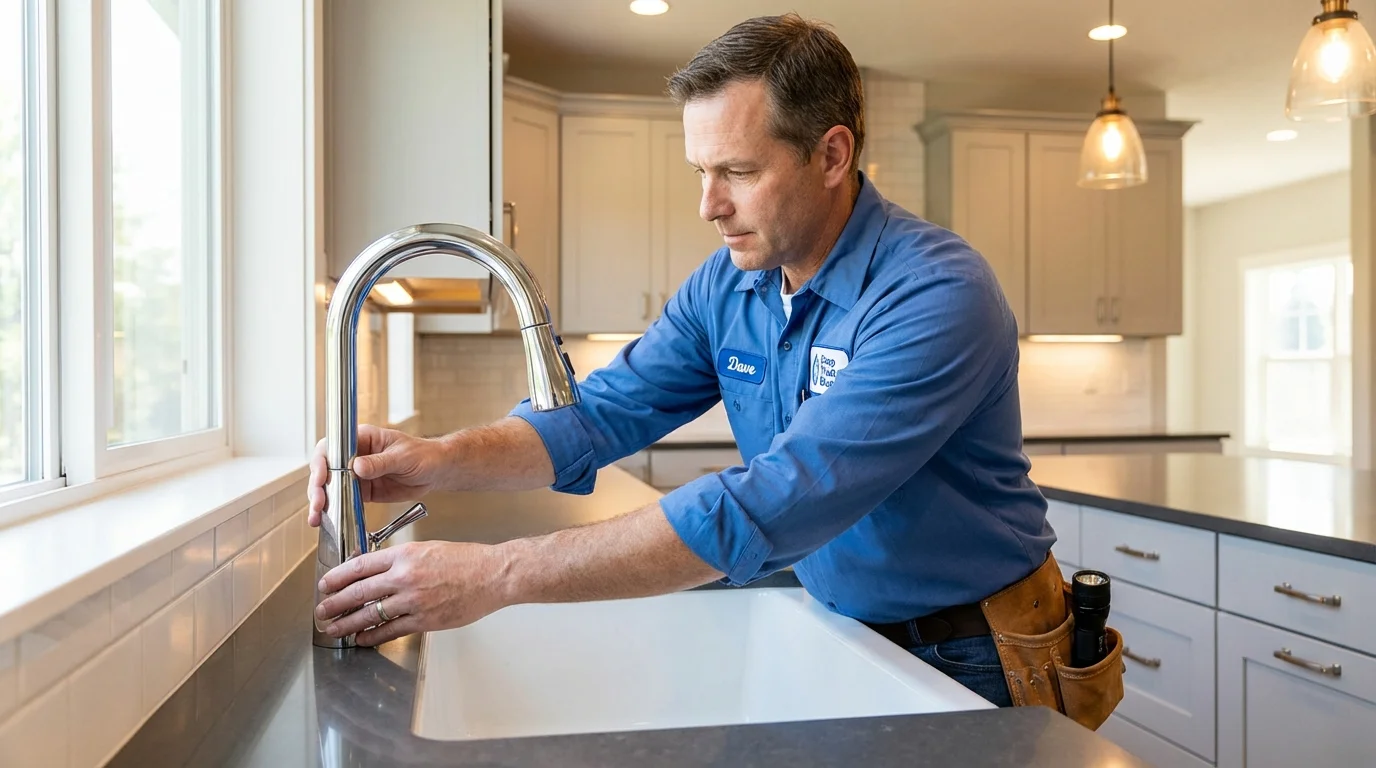 Kitchen faucet installation by Johns Plumbing LLC in Sonora