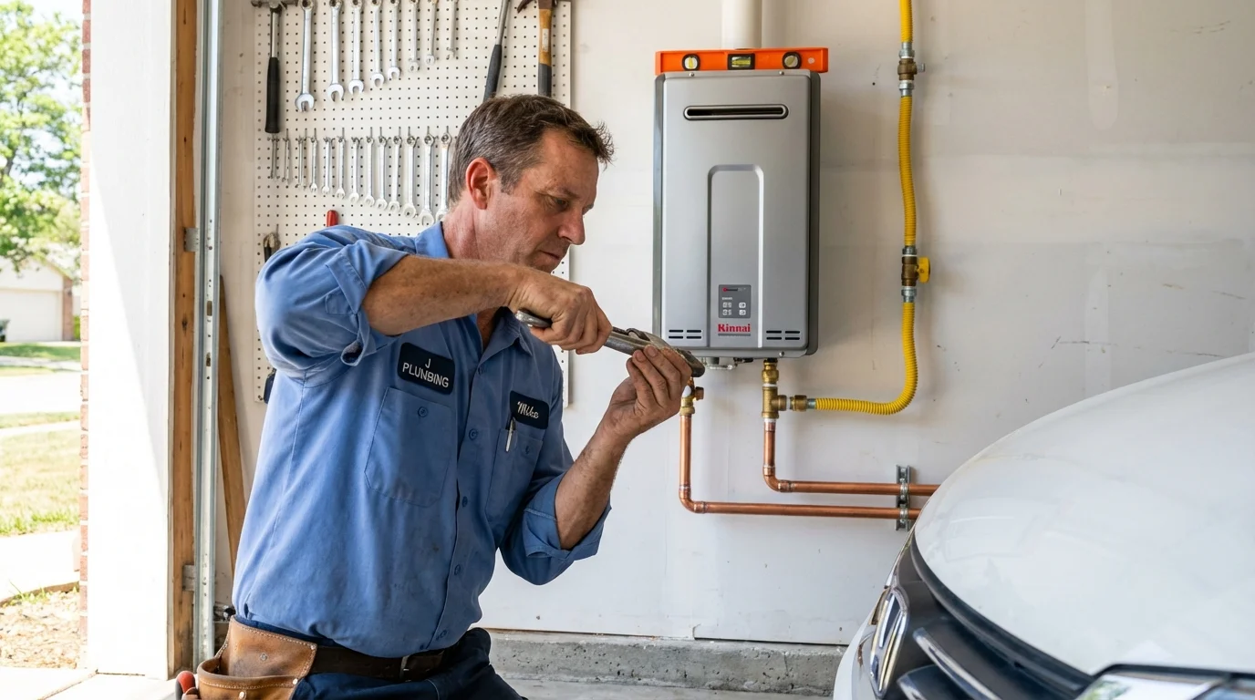 Tankless water heater installation by a Johns Plumbing LLC plumber in Sonora